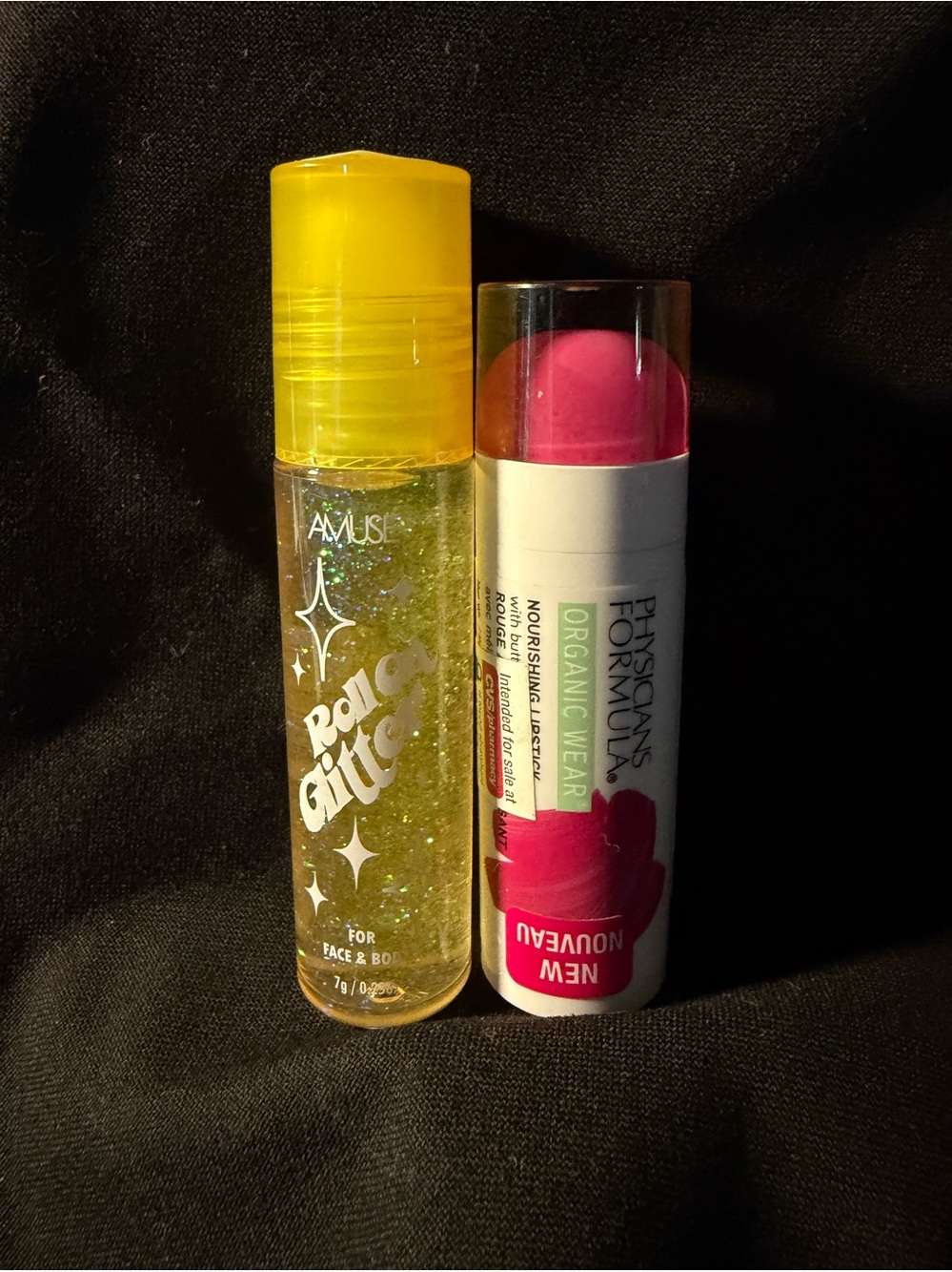 Nourishing Lip & Cheek Stick - Pink
& Amuse Roll on body gloss
